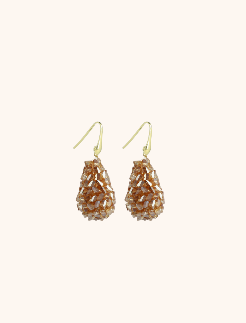 Orange Crush Earrings Cone XS Raw