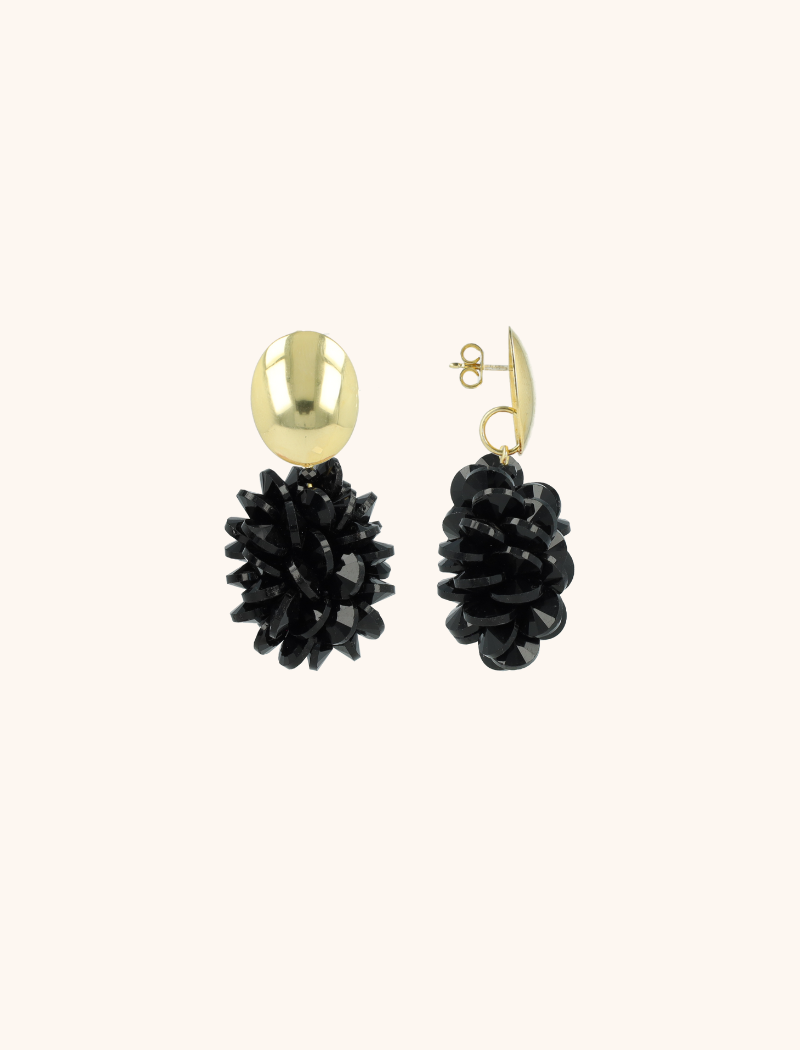 Black Earrings Sam Crystal Sequins