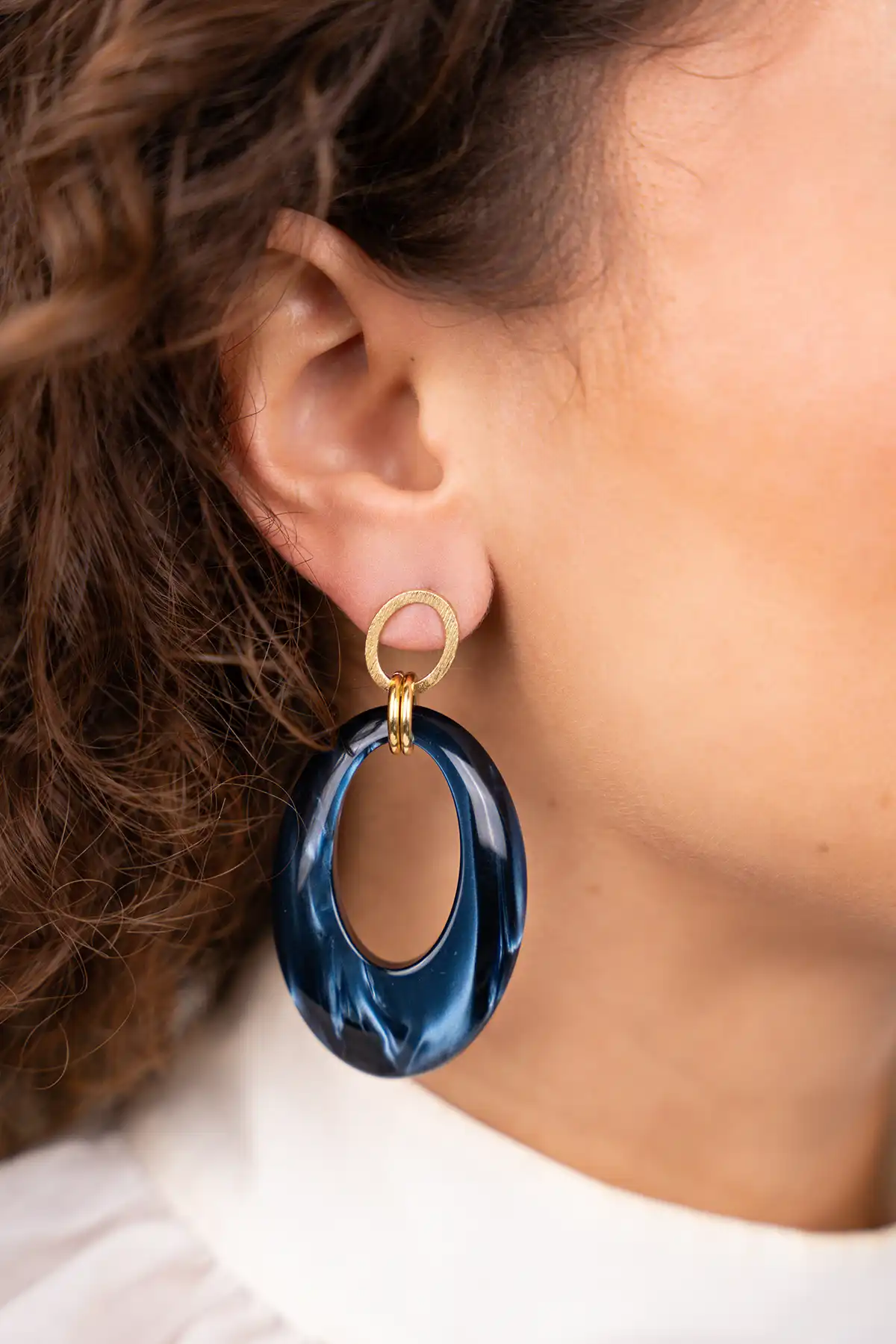 Blue earring Nemea Open Oval Llott-theme.productDescriptionPage.SEO.byTheBrand