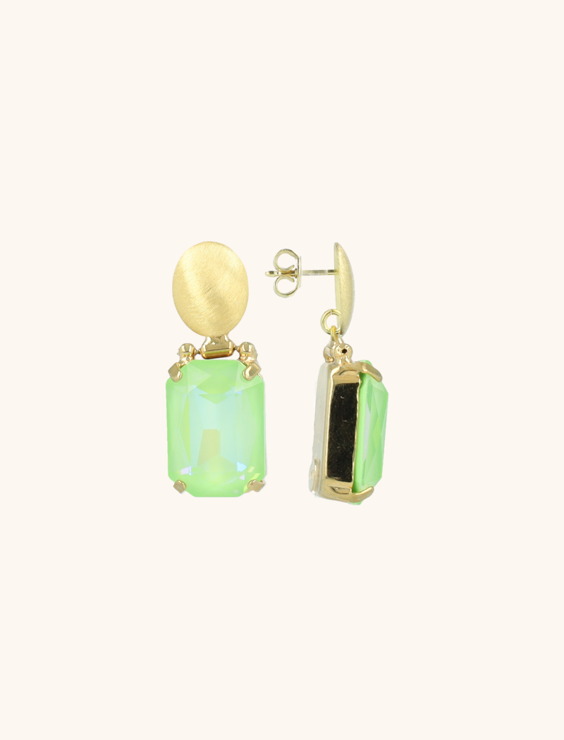 Light Peridot Earrings Daan Oval Pendant M  