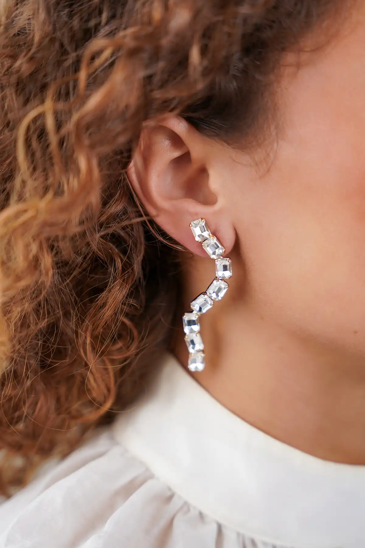 Crystal Earrings Ida Snake