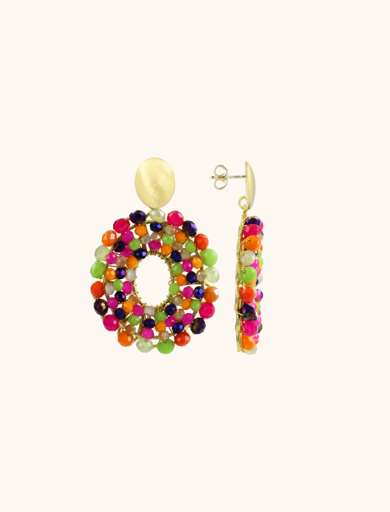 Fall Multi Mix Earrings Mia Open Oval S