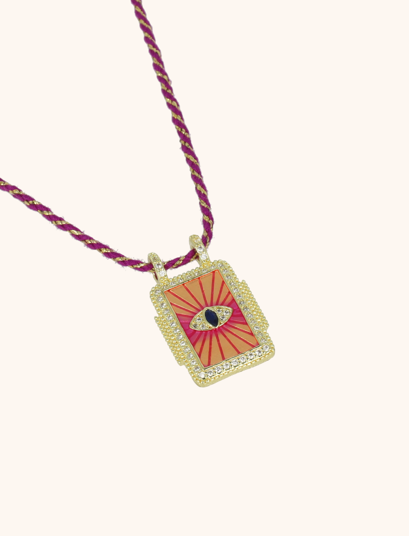 Ketting Rectangle Eye - Paars/Kristallott-theme.productDescriptionPage.SEO.byTheBrand