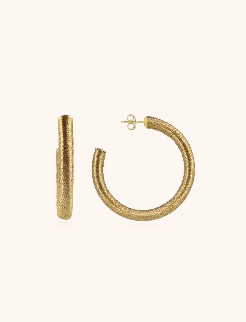 Gold coloured hot sale hoop earrings