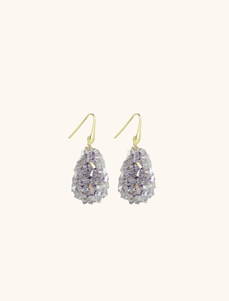 Ice Purple Earrings Cone XS Raw