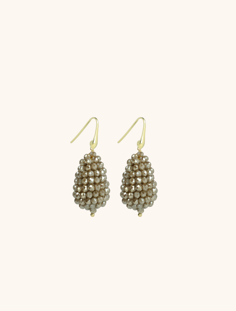 Metallic Taupe Earrings Amy Cone XS