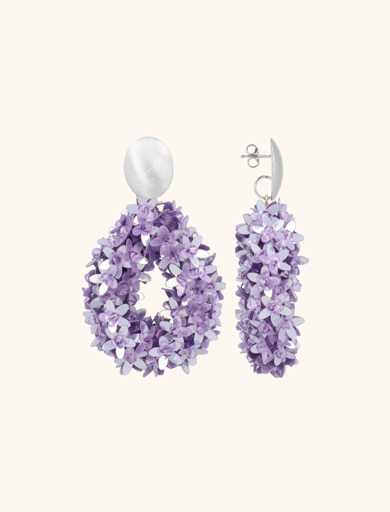 Lavender Oorbellen Ivy Flower Drop L