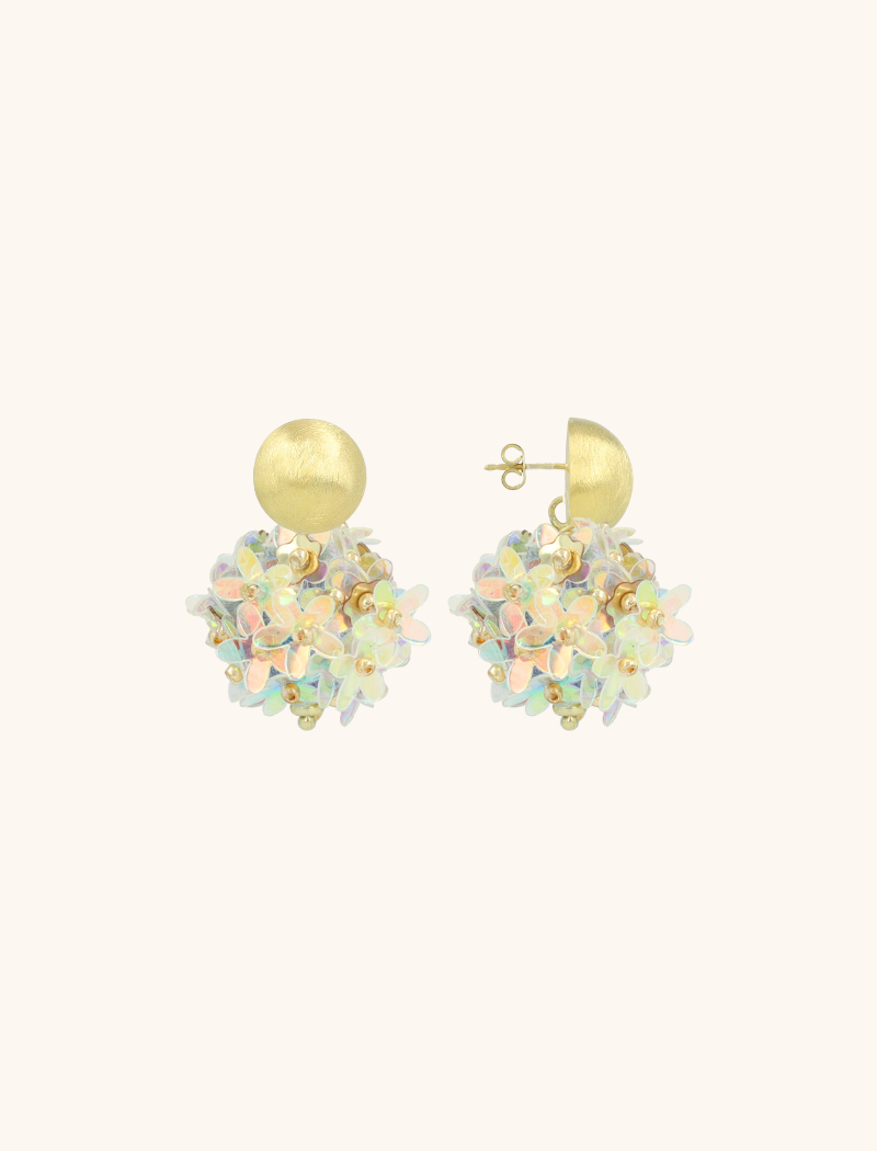 Holographic Earrings Daisy Flower Globe S  